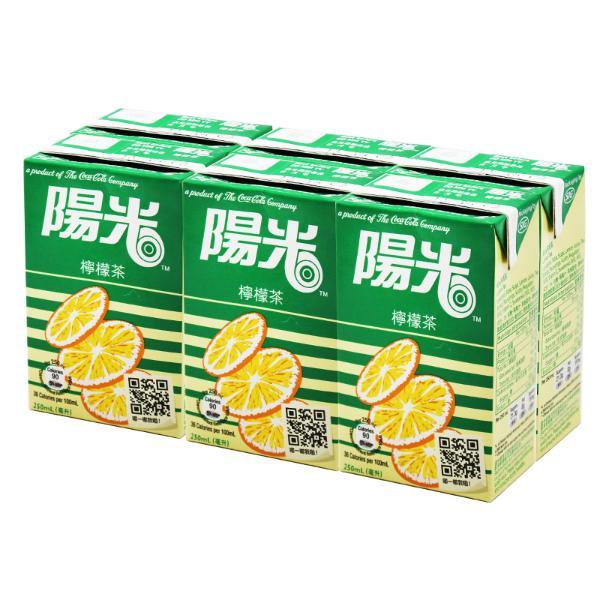 【支持购物卡】香港进口饮料阳光柠檬茶250ml*6盒装饮料柠檬茶阳光