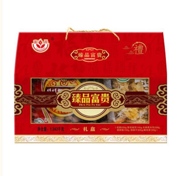 富昌 臻品富贵山珍礼盒菌菇大礼包1343g 节日团购福利员工礼品送礼
