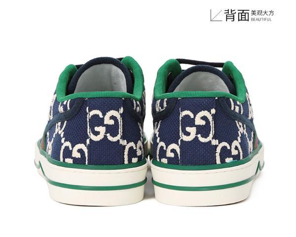 [支持购物卡]gucci/古驰男鞋 tennis 1977 帆布鞋 复古双g底纹经典