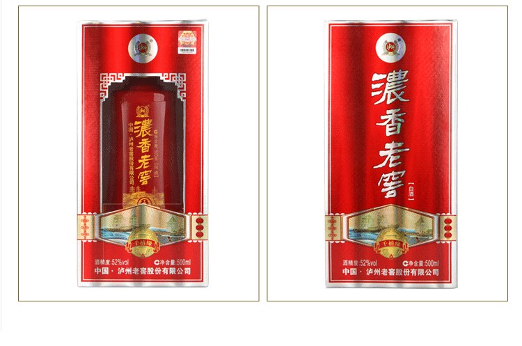 泸州老窖浓香老窖千禧缘白酒500ml/瓶 52° 浓香型