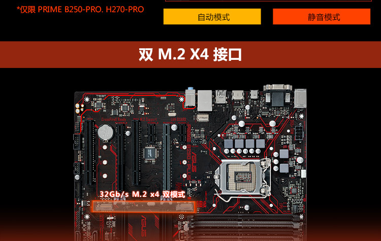 华硕(asus)prime b250-plus 主板(intel b250/lga 1151-黑