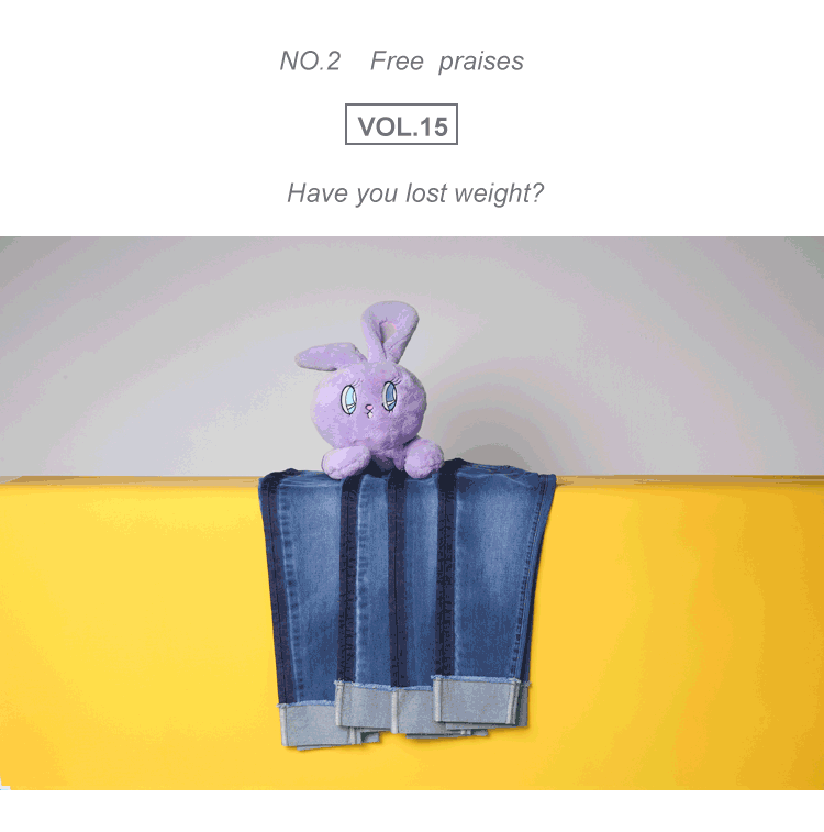 韩都衣舍2017韩版女装春装新款撞色翻边九分牛仔裤-xs