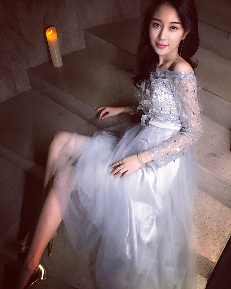 姝奕晚礼服宴会长款聚会晚装女年会主持人礼服伴娘服012798txmsc-女m