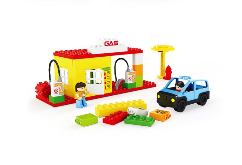 唯立方 加油站(48pcs) 积木玩具 兼容乐高-加油站(48pcs)