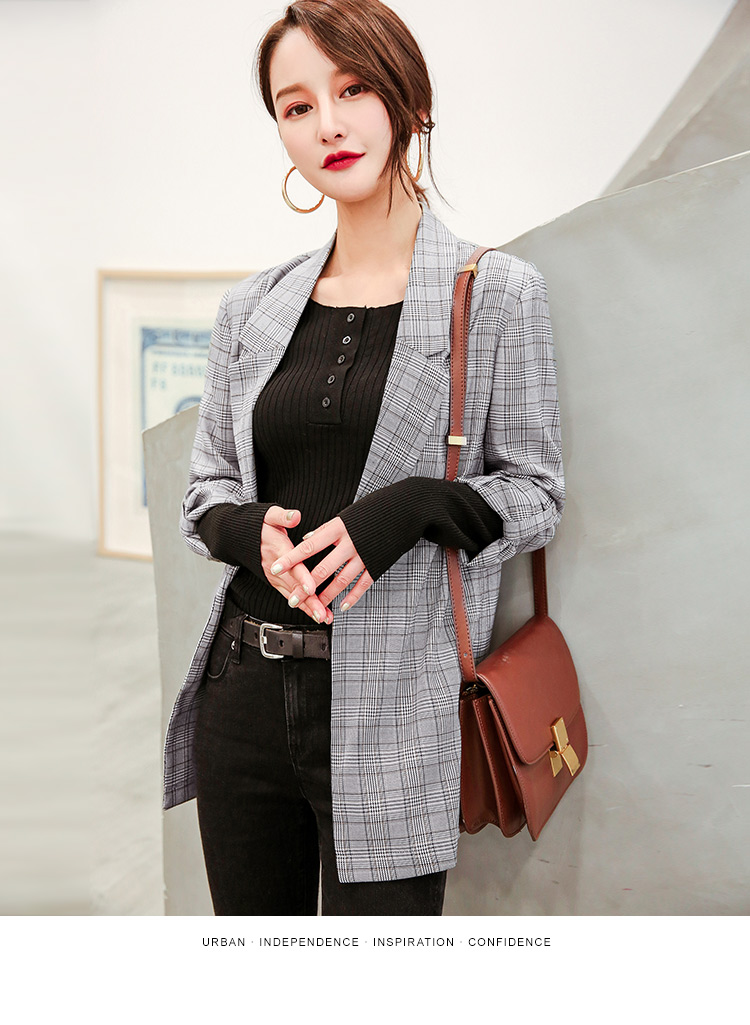 新品 七格格 西装外套女士春季2018韩版新款百