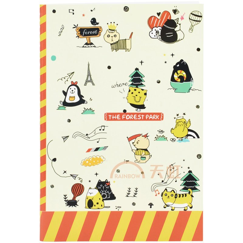 ISCREAM上品汇A5卡通笔记本小学生日记本数学本错题本条纹车线本-简笔画款-单本装【价格 评价 图片】- - 虹领巾
