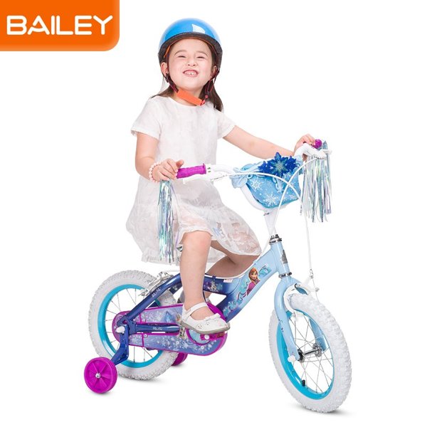 disney迪士尼bailey儿童自行车小孩男女童车3-13岁冰雪奇缘款12寸