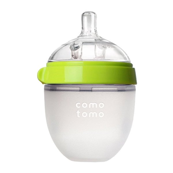 【美国】comotomo可么多么宽口硅胶奶瓶150ml 绿色