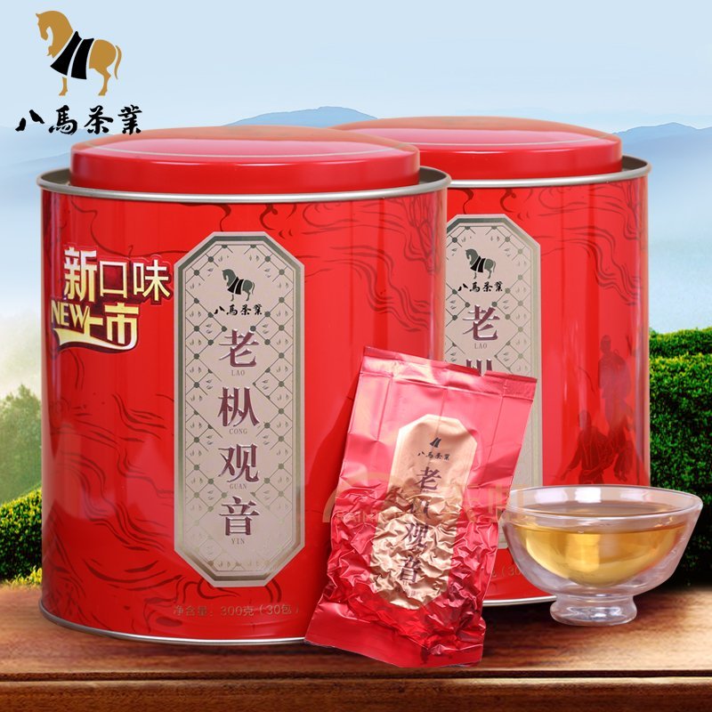 八马茶业 浓香型 安溪铁观音 乌龙茶茶叶 原产老枞观音 两罐600克