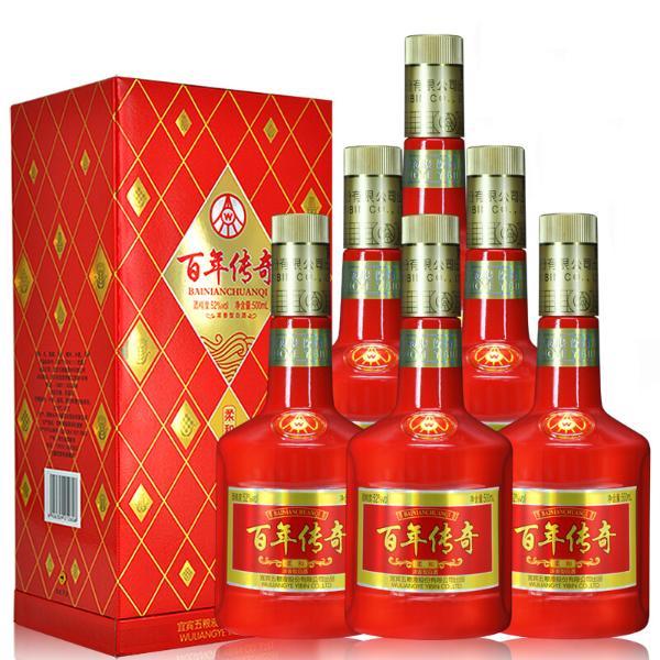 百年传奇柔和 52度500ml*6瓶浓香型白酒整箱 五粮液股份公司出品