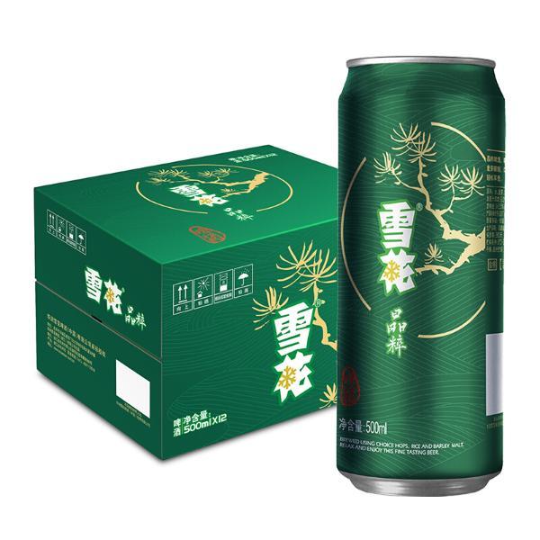 雪花啤酒(snowbeer) 晶粹(清爽升级版) 500ml*12听 整箱装