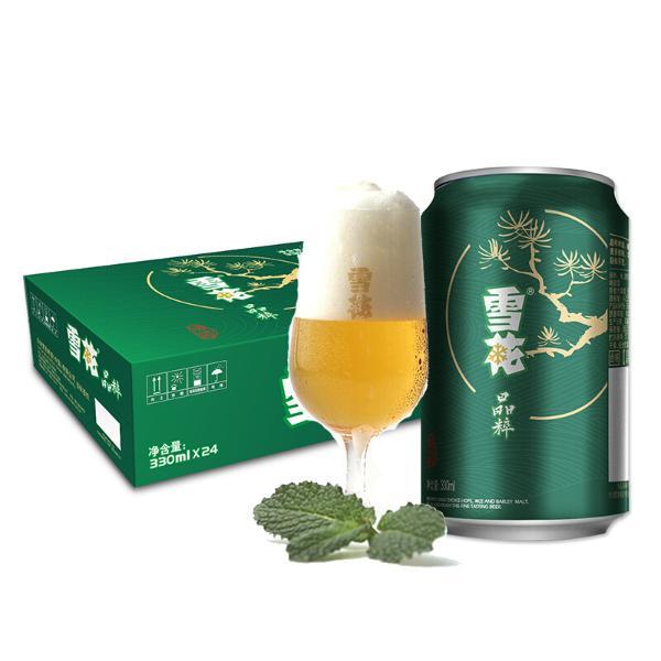 雪花啤酒(snowbeer) 晶粹(清爽升级版)330ml*24听 整箱装