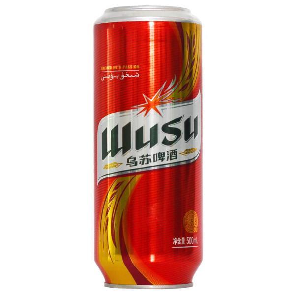 乌苏啤酒 wusu 红乌苏易拉罐 新疆红色500ml*12罐 整箱装