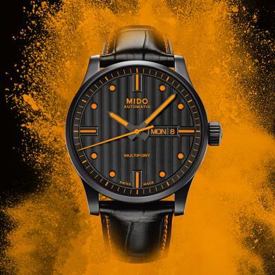 mido美度舵手男表橙舵夜光全自动机械表m0054303605180