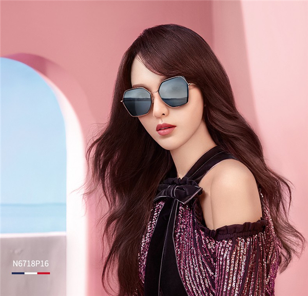 海俪恩新款近视太阳镜配镜套餐多色炫彩镀膜大框墨镜女n6718-p69水晶