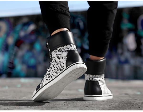 claw money潮牌鞋子男潮鞋冬百搭真皮保暖英伦风休闲男鞋高帮板鞋