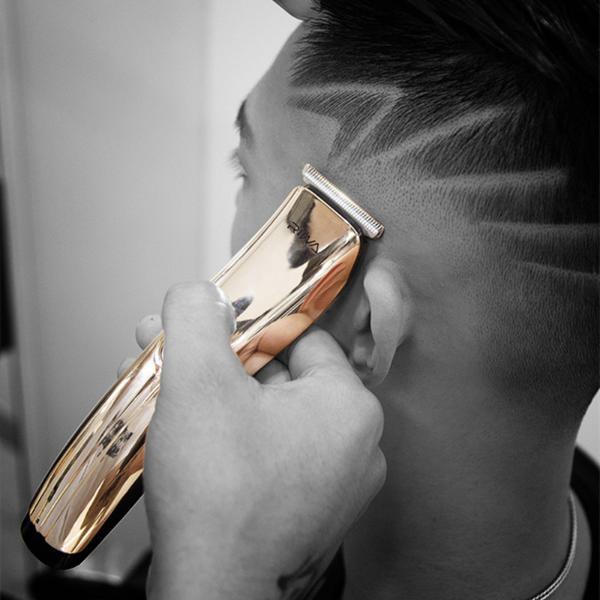 雷瓦油头电推剪0刀头刻痕雕刻小推子发廊店专业剃头发光头理发器-土豪