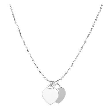 支持购物卡tiffanyco蒂芙尼returntotiffany系列双心银饰吊坠项链