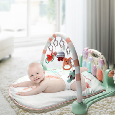 babycare婴儿音乐健身架5096 宝宝玩具0-3岁早教游戏毯益智玩具健身钢琴架脚踏琴A0130LB06.23