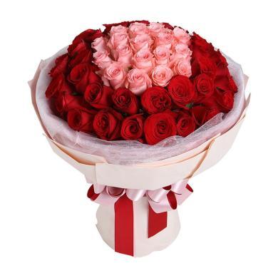 爱在心头-鲜花50枝玫瑰鲜花送老婆爱人女朋友创意生日礼物