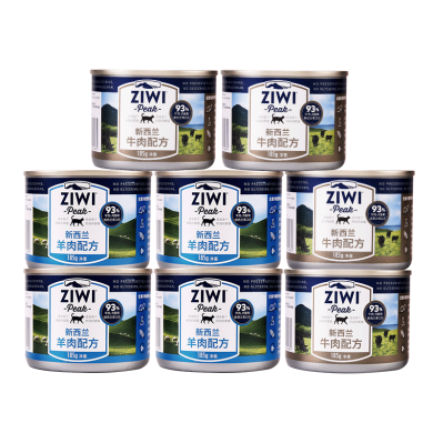 【ZIWI巅峰】组合装～滋益巅峰成猫幼猫主食零食湿粮猫罐头185g混合口味