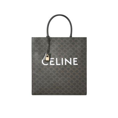 [支持購物卡]celine 思琳女包 cabastote 賽琳logo老花塗層帆布手提包