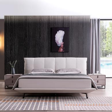 皇家密码 意式极简布艺床轻奢简约现代可拆洗网红软床1.8米北欧双人床