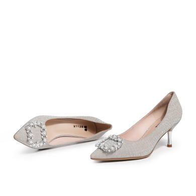 belle百丽2021春新商场同款亮片细高跟女鞋3dz15aq1