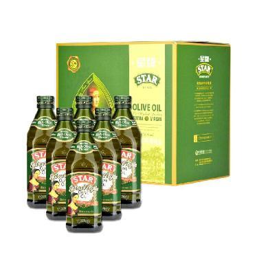 星牌橄榄油西班牙原装进口特级初榨橄榄油食用油500ml*6瓶（包邮）