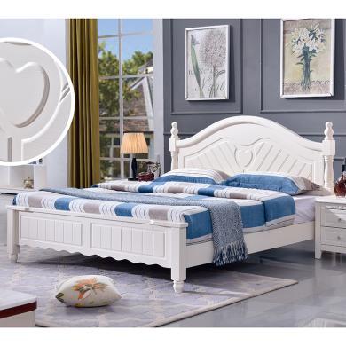 皇家密码 美式实木床1.8米1.5m韩式小美床卧室双人床实木床