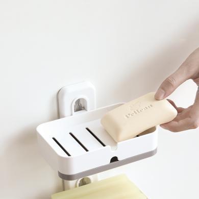 FaSoLa 免打孔肥皂盒吸盘壁挂式皂盒创意双层家用卫生间单层香皂盒 RY-283 -1