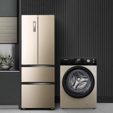 海信冰箱321升一级能效多门电冰箱变频风冷+海信纤薄S系列10公斤洗烘一体BCD-321WTVBPI╱Q  【预售商品下单后七天内发出】