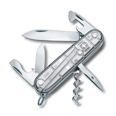 VICTORINOX 维氏瑞士军刀 91MM 标准1.3603.T7 银色透明 13种功能标准型便携多功能折叠刀