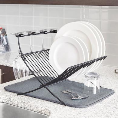 UmbraX形沥水餐垫 创意可折叠便携家用碗碟架厨房置物架水杯酒杯架