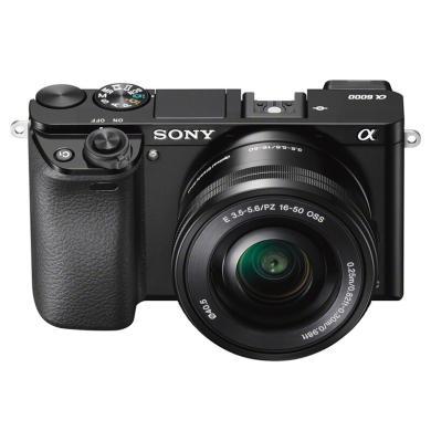 索尼sonyalpha6000lapsc微单数码相机标准套装黑色约2430万有效像素