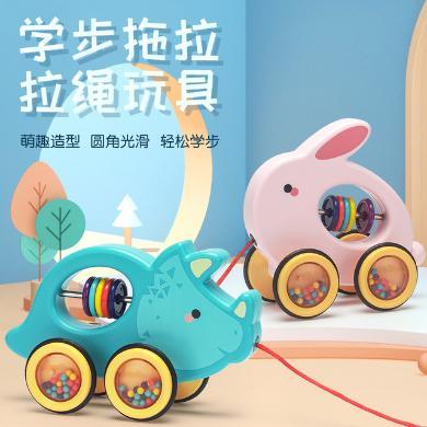 兔妈妈 宝宝拖拉学步车玩具车婴儿手拉绳牵引动物车学步车拉车儿童拉线着走的玩具学步车 m27
