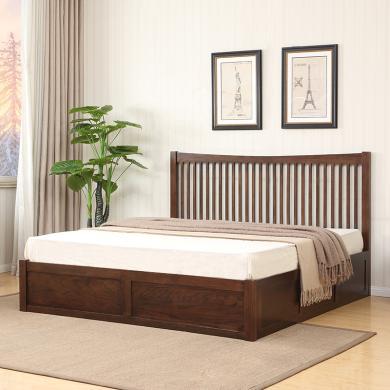 优家工匠 橡木床双人床1.5米床1.8米实木双人床环保储物高箱床定制商品下单后5日发货