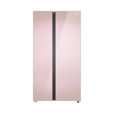 美的(Midea)548升冰箱对开门冰箱风冷无霜智能变频家用玻璃面板BCD-548WKGPZM(Q)安第斯玫瑰金