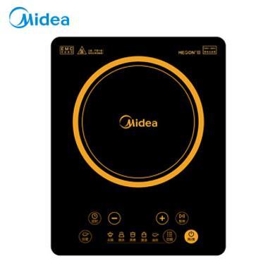 美的（Midea）电磁炉 HT2218HM 家用按键式大功率速热 定时黑晶面板 防水电池炉灶