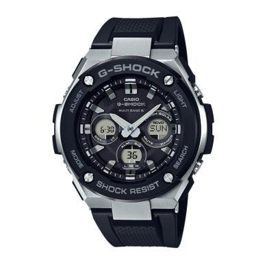 卡西欧手表男g-steel太阳能电波运动抗震防水石英男表gst-w300