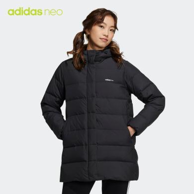 adidas阿迪达斯neo女冬季运动保暖鸭绒羽绒服HF0499