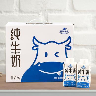 皇氏乳业神气水牛纯牛奶200g*10盒*2箱儿童孕妇学生营养纯水牛奶早餐奶 2箱装