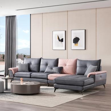 皇家密码 现代简约科技布沙发北欧极简大小户型客厅整装转角型布艺沙发