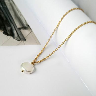 风下Hrfly欧美原创设计天然淡水珍珠项链小众复古气质光泽感圆形珍珠锁骨链