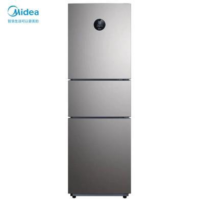 美的(Midea)247升变频一级能效三门家用电冰箱风冷无霜小冰箱BCD-247WTPZM(E)节能低噪智能家电