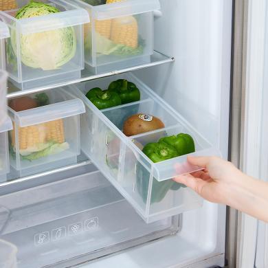 星优 冰箱收纳盒塑料透明长方形防尘整理盒家用厨房冰箱专用收纳盒子XFFX-8020