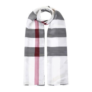 【支持购物卡】节日送礼首选Burberry 巴宝莉 中性拼色蚕丝围巾 3753568