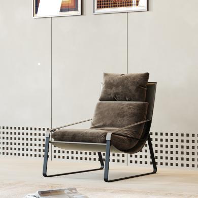 北欧轻奢单人沙发椅后现代简约客厅懒人沙发阳台时尚休闲AC021设计师椅