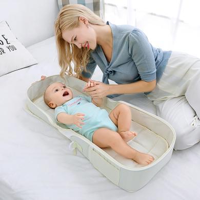 迪士尼妈咪包折叠婴儿床中床大容量多功能背包床外出母婴包