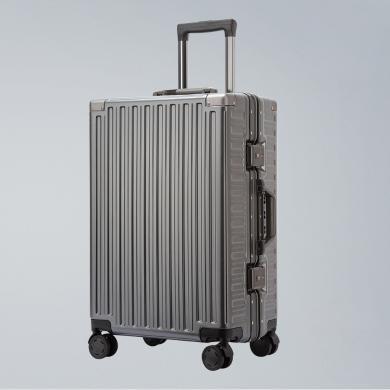 纳兰杜新款铝框行李箱时尚20寸22寸24寸26寸磨砂静音万向轮密码箱拉杆箱旅行箱